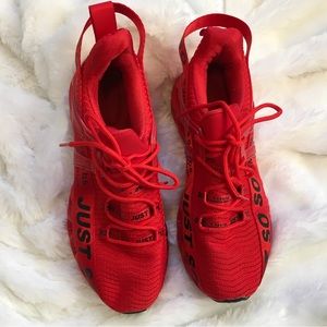 red hip hop dance shoes size 7 women